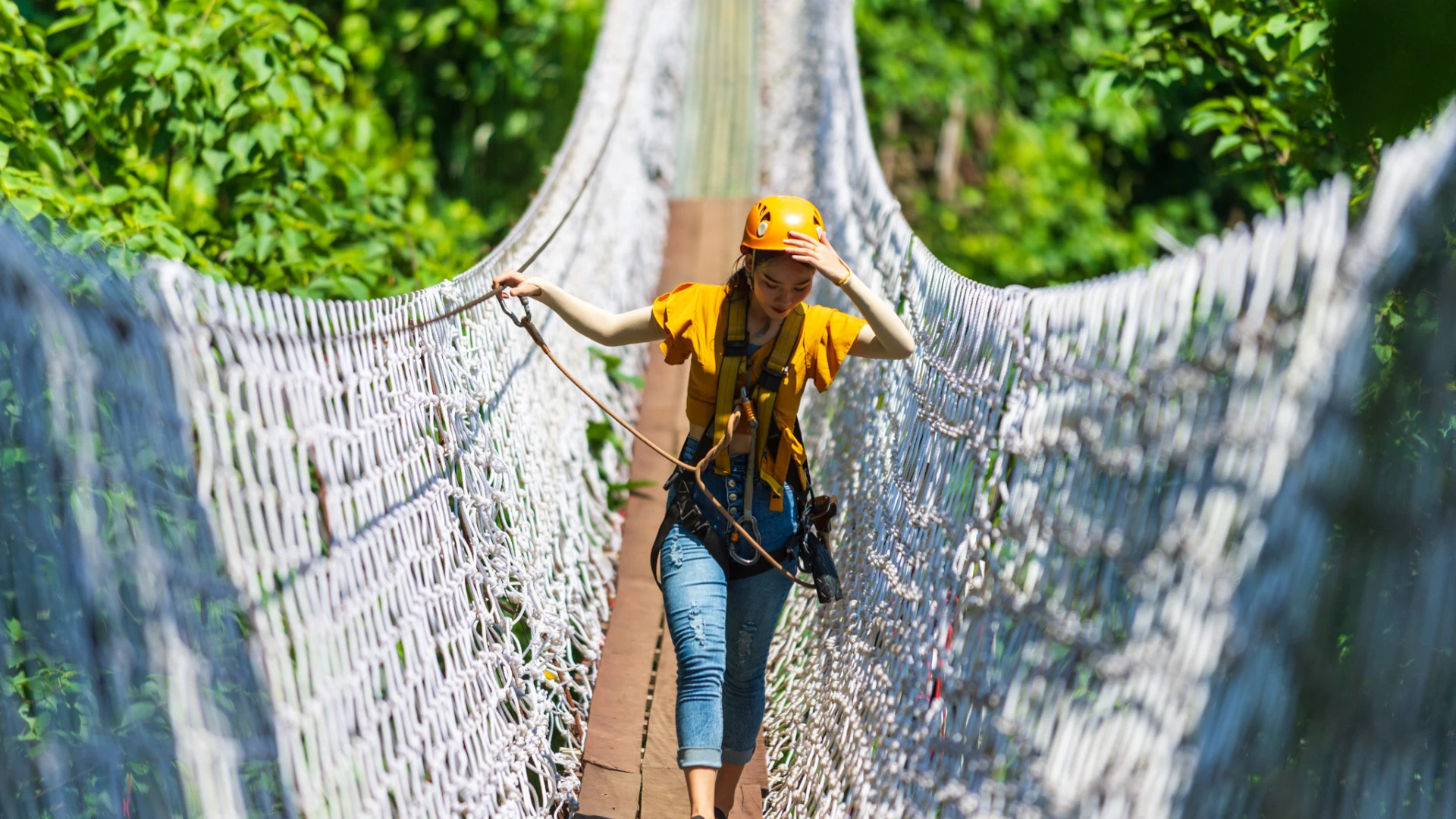 canopy walk at Water cave