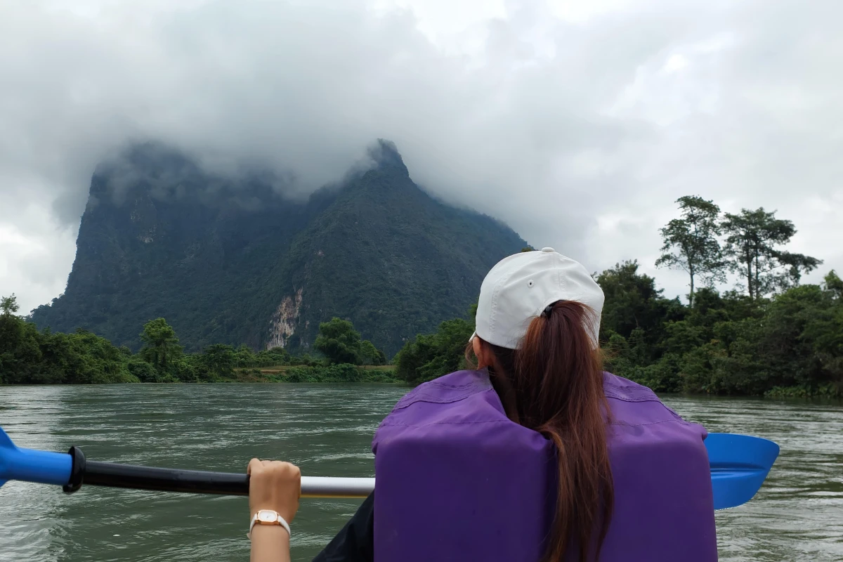 Kayaking on the Nam Lik River