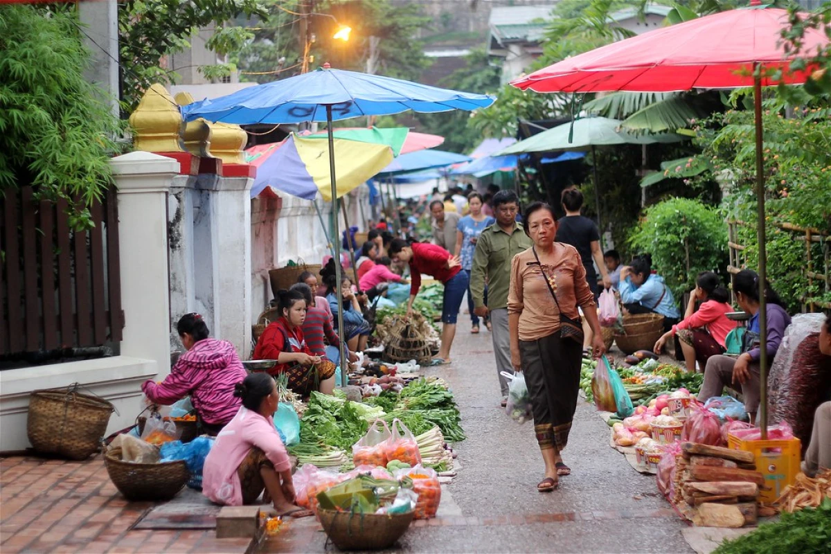 The Morning Market in Luangprabang