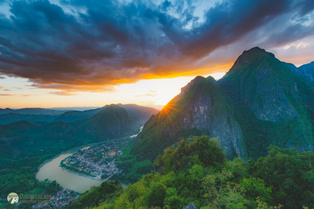 Pha Daeng Viewpoint at sunset time Pha Daeng Viewpoint at sunset time