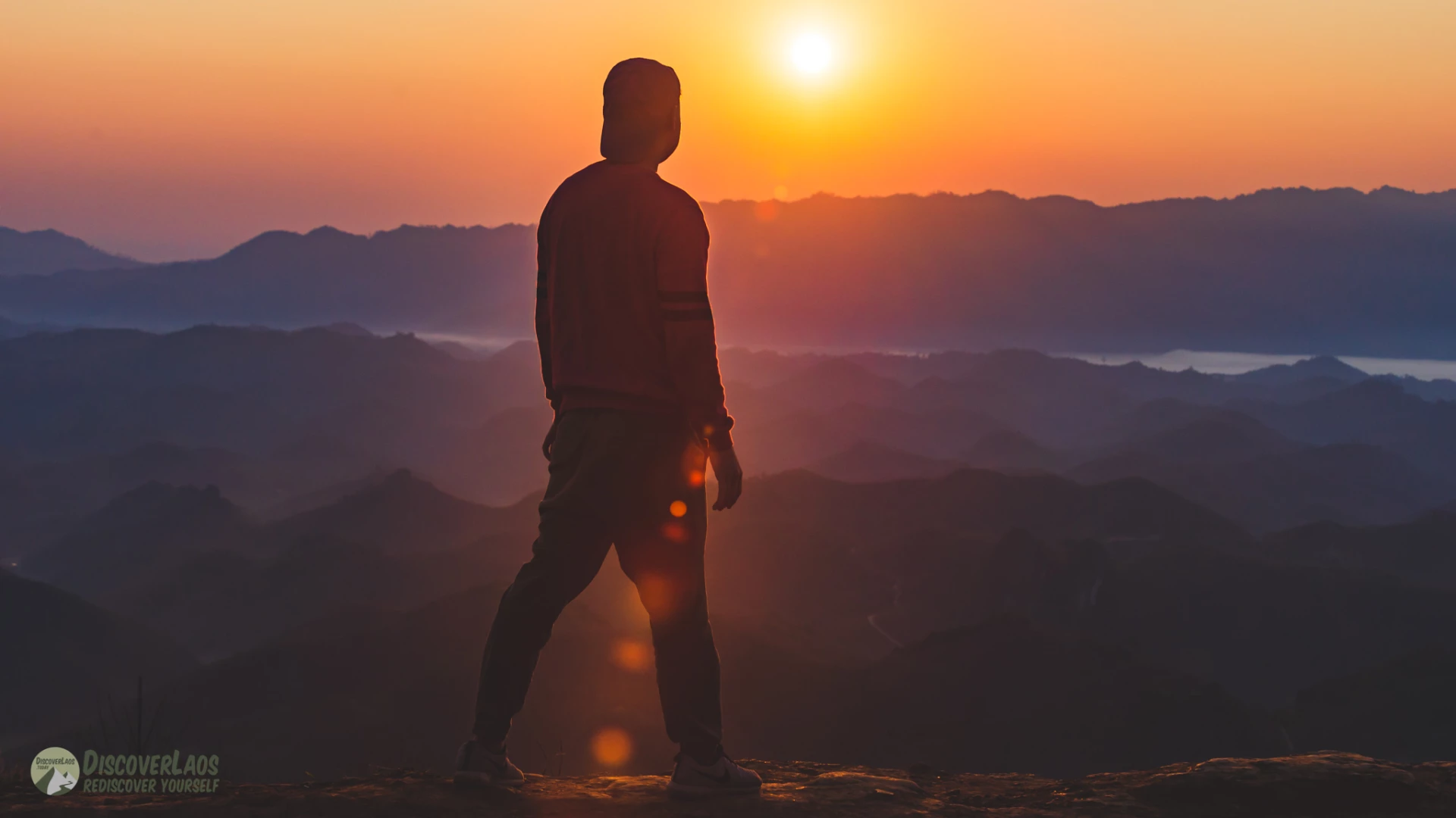 Sunrise and mist view from the mountain top