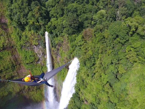 Lay Back On A Hammock In The Middle Of A Zipline at Tad Fane Lay Back On A Hammock In The Middle Of A Zipline at Tad Fane