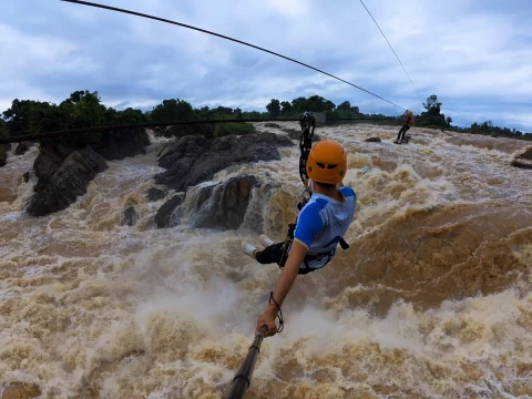 Ziplining Adventure at Li Phi Waterfall Ziplining Adventure at Li Phi Waterfall