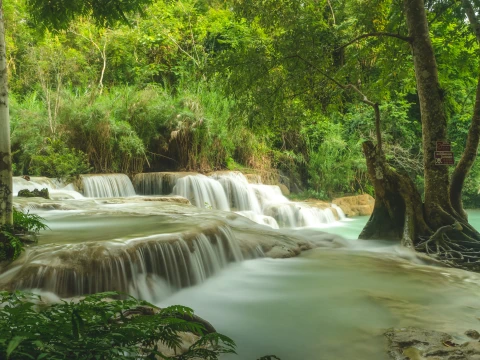 Kuang Si Waterfall and “The View” Insight Kuang Si Waterfall and “The View” Insight