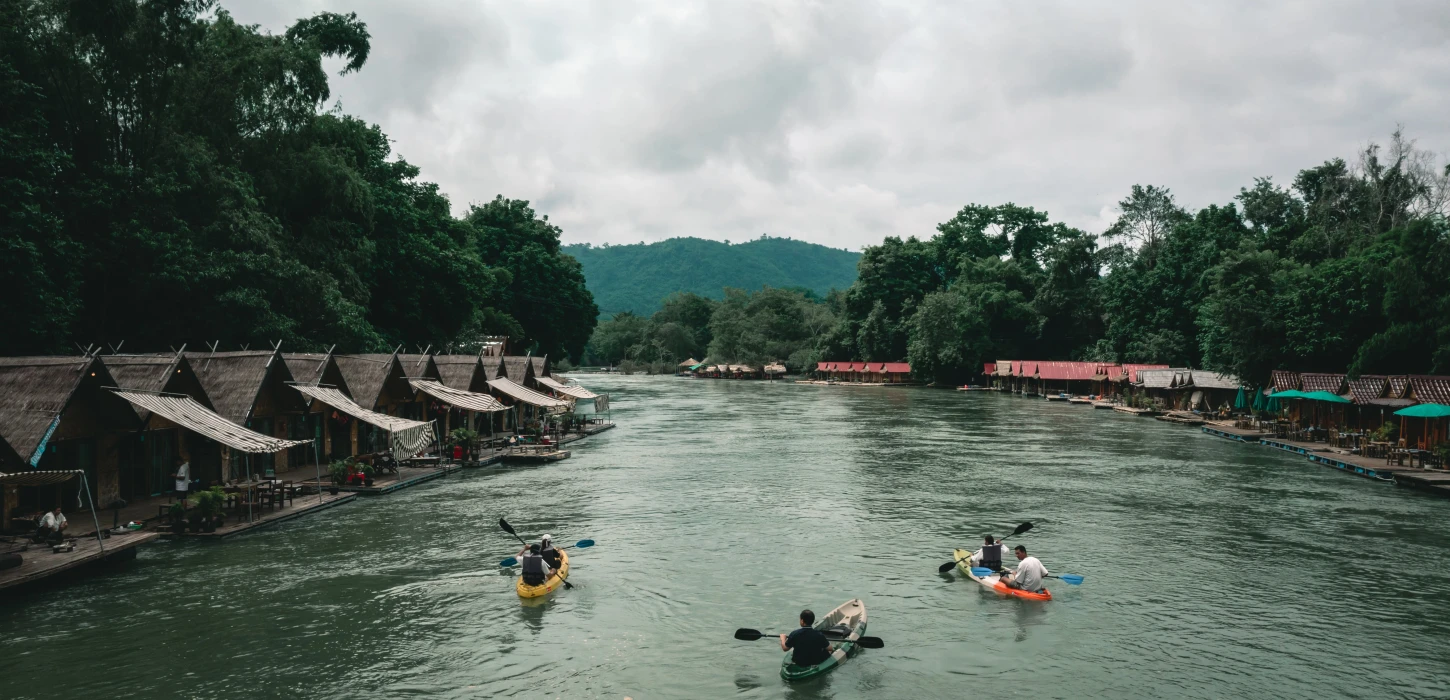 1小时在老挝湄扬·芳的楠丽河划皮划艇体验