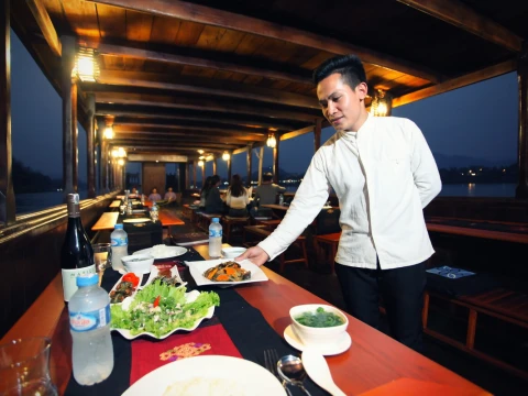 Dinner on board Dinner on board