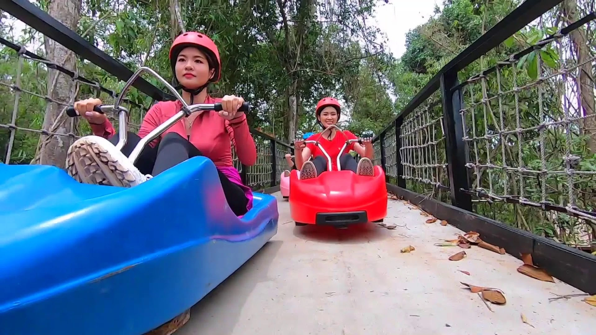 Drive ATV bike at the Water Park area