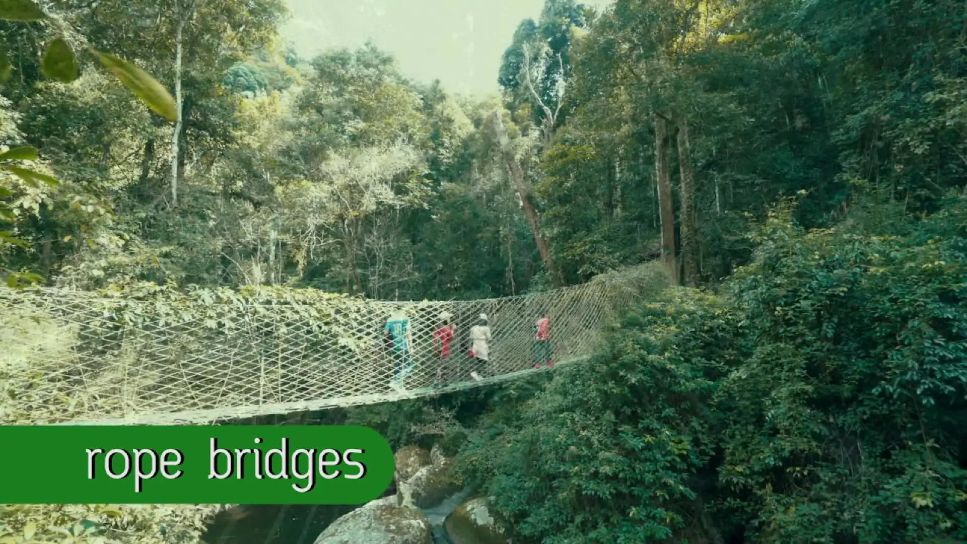 Trekking, Sky Bridges, Waterfall at Nam Kat Yorla Pa